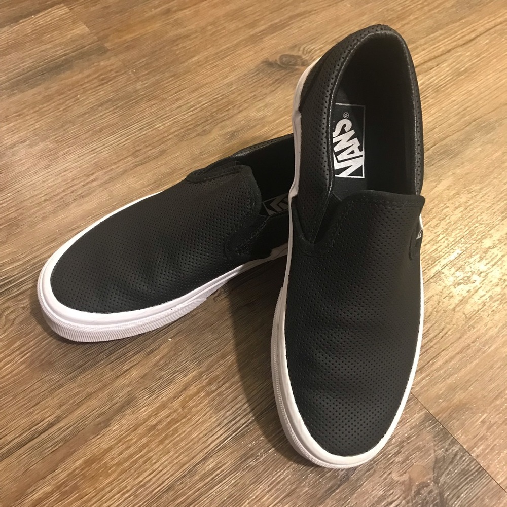 Vans Black Perforated Slip-On’s